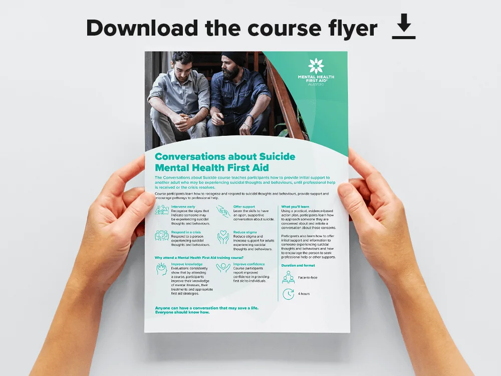 Download Conversations About Suicide Course Flayer