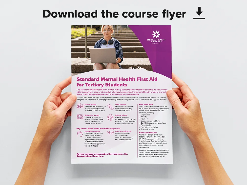 SMHFA Tertiary Student Course Flyer